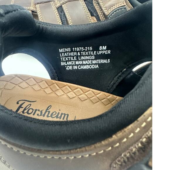 Florsheim Venture Fisherman Sandal Men 8 Brown Crazy Horse Leather Comfortech main image 5